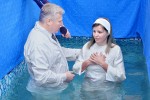 Водное крещение, Андрей Корень и сестра Ольга (24.12.2016)